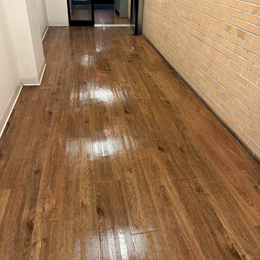 Hallway and common area cleaned, Brooklyn brownstone